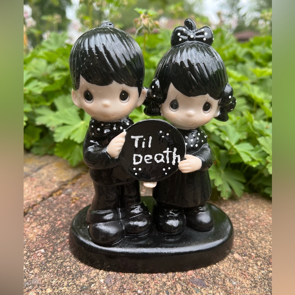 Gothic Cuties Handpainted “Til Death” Ceramic Precious Moments